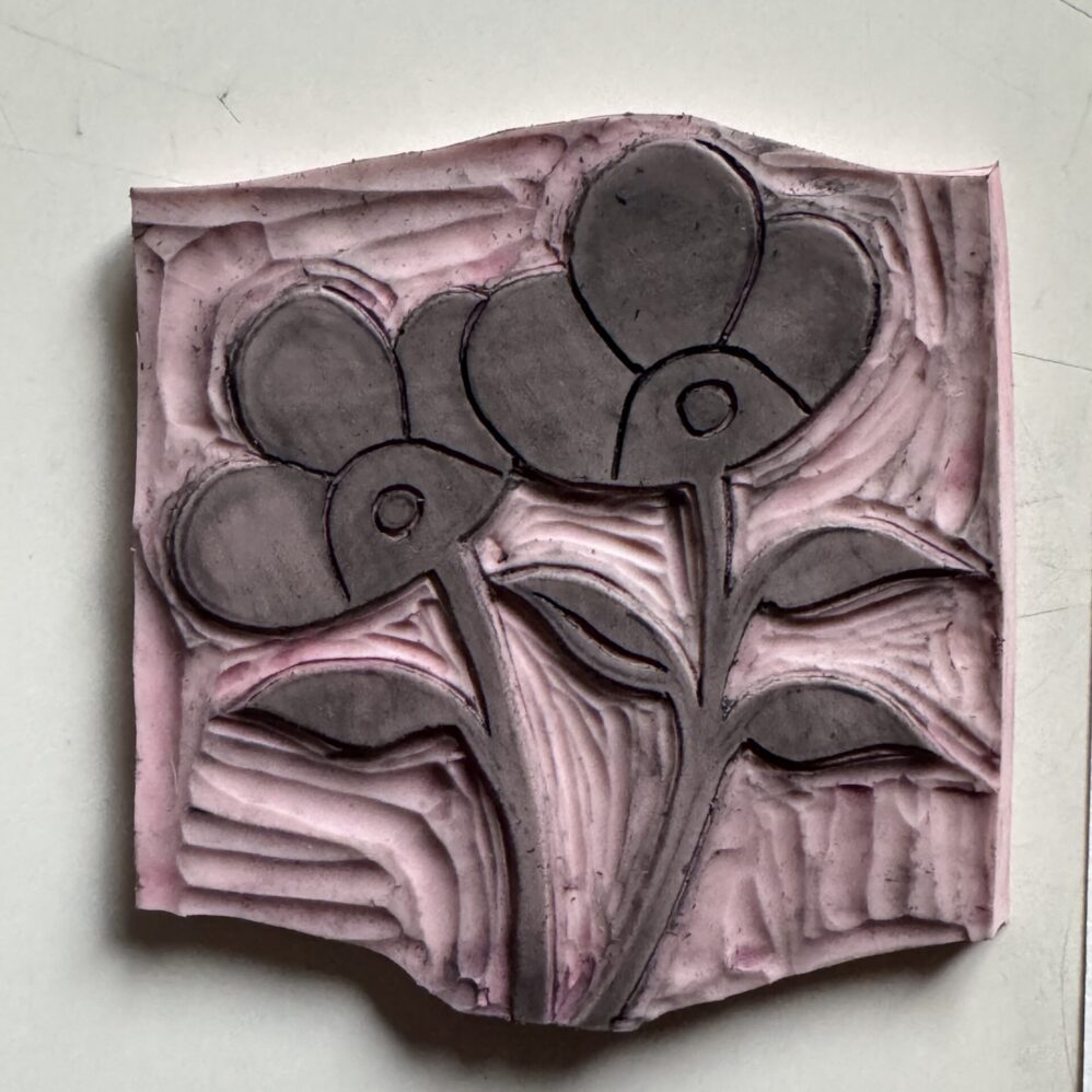 Dew - Hand Carved Floral Linocut Art - Image 8