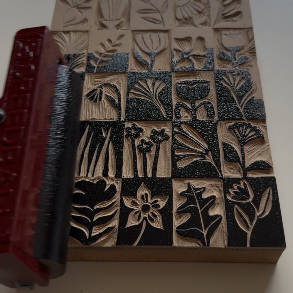 A Study on Flowers - Hand Carved Linocut Art - Image 6